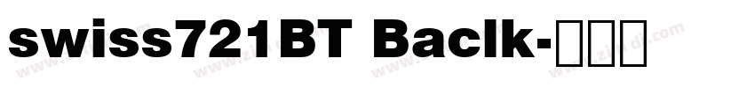 swiss721BT Baclk字体转换